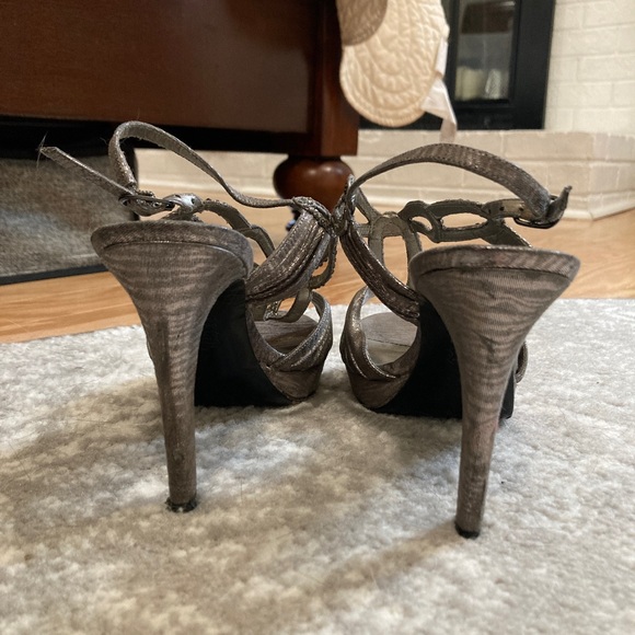 Pewter Jeweled Pumps - Picture 4 of 4